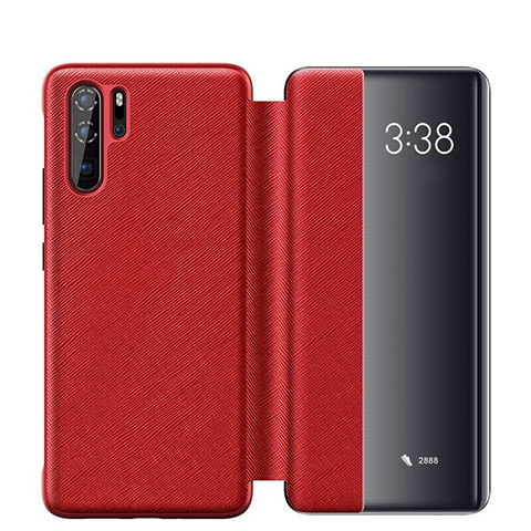 Custodia Portafoglio In Pelle Cover con Supporto per Huawei P30 Pro New Edition Rosso