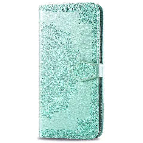 Custodia Portafoglio In Pelle Cover con Supporto per LG Stylo 6 Verde Pastello