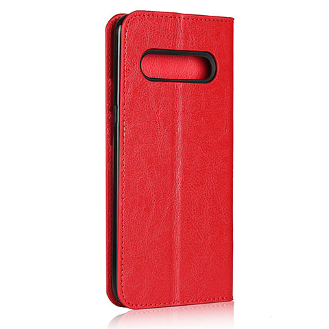 Custodia Portafoglio In Pelle Cover con Supporto per LG V60 ThinQ 5G Rosso