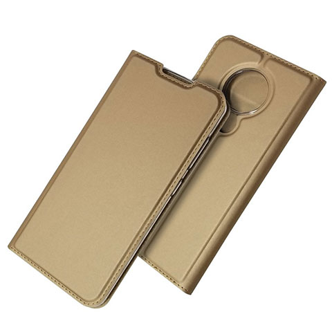 Custodia Portafoglio In Pelle Cover con Supporto per Nokia 6.2 Oro