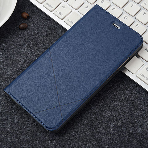 Custodia Portafoglio In Pelle Cover con Supporto per Oppo A3 Blu