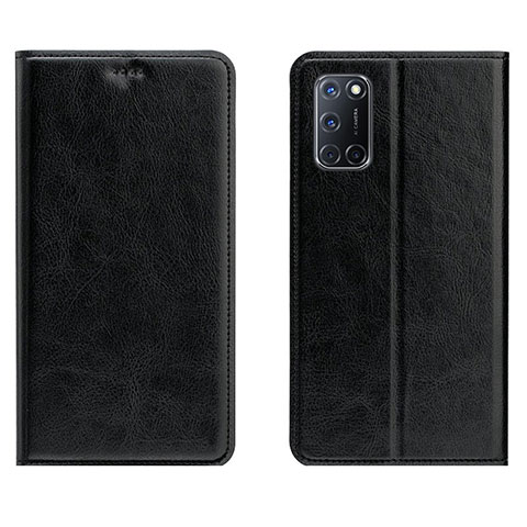 Custodia Portafoglio In Pelle Cover con Supporto per Oppo A52 Nero