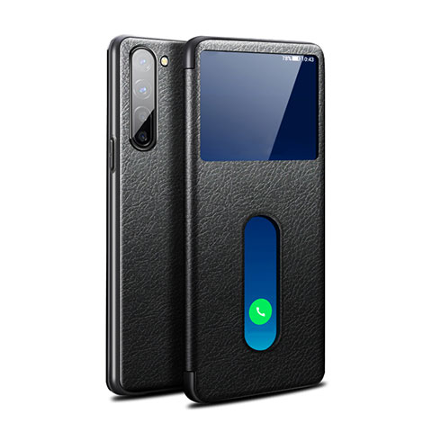 Custodia Portafoglio In Pelle Cover con Supporto per Oppo Reno3 Nero