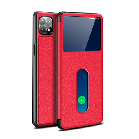 Custodia Portafoglio In Pelle Cover con Supporto per Oppo Reno4 SE 5G Rosso