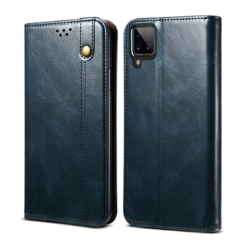 Custodia Portafoglio In Pelle Cover con Supporto per Samsung Galaxy A12 5G Blu