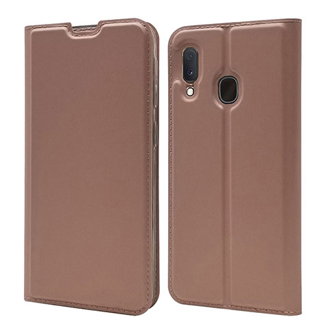 Custodia Portafoglio In Pelle Cover con Supporto per Samsung Galaxy A20e Oro Rosa