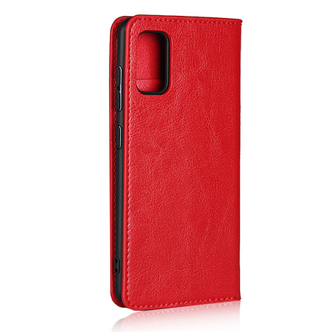 Custodia Portafoglio In Pelle Cover con Supporto per Samsung Galaxy A41 Rosso