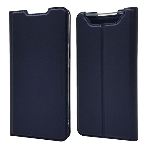 Custodia Portafoglio In Pelle Cover con Supporto per Samsung Galaxy A90 4G Blu