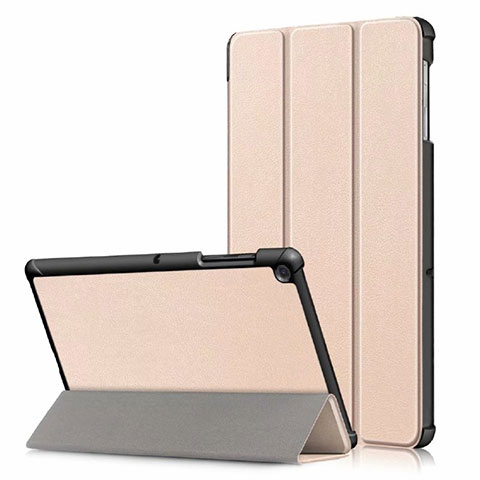 Custodia Portafoglio In Pelle Cover con Supporto per Samsung Galaxy Tab S5e Wi-Fi 10.5 SM-T720 Oro