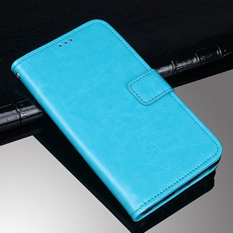 Custodia Portafoglio In Pelle Cover con Supporto per Sony Xperia 10 Cielo Blu