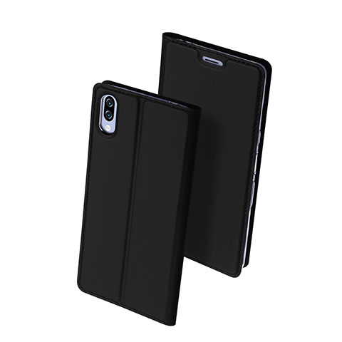 Custodia Portafoglio In Pelle Cover con Supporto per Sony Xperia L3 Nero