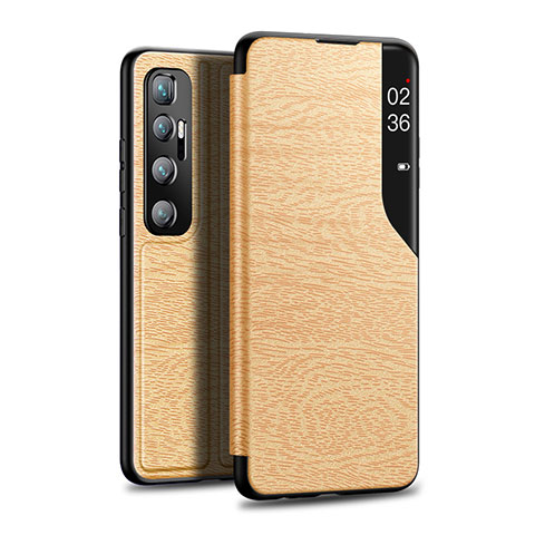 Custodia Portafoglio In Pelle Cover con Supporto per Xiaomi Mi 10 Ultra Oro