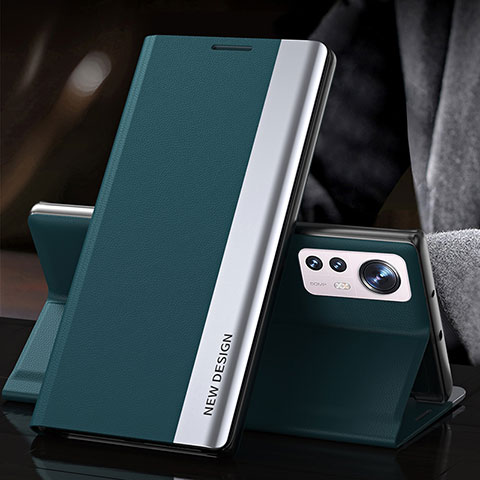 Custodia Portafoglio In Pelle Cover con Supporto per Xiaomi Mi 12S Pro 5G Verde