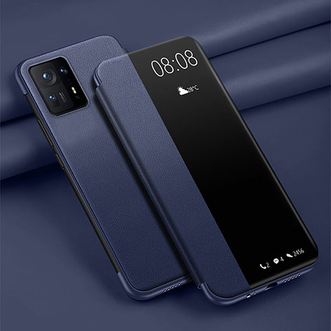 Custodia Portafoglio In Pelle Cover con Supporto per Xiaomi Mi Mix 4 5G Blu