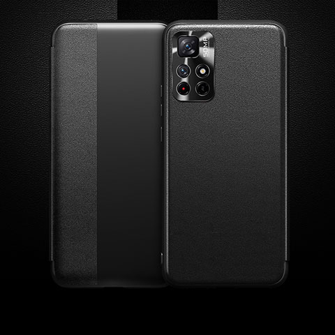 Custodia Portafoglio In Pelle Cover con Supporto per Xiaomi Poco M4 Pro 5G Nero