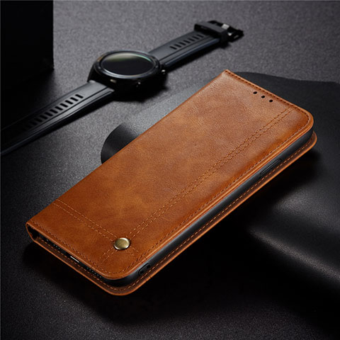 Custodia Portafoglio In Pelle Cover con Supporto per Xiaomi Redmi 9C Marrone Chiaro