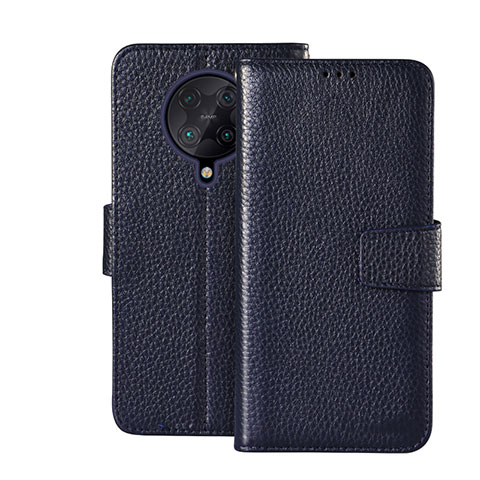 Custodia Portafoglio In Pelle Cover con Supporto per Xiaomi Redmi K30 Pro 5G Blu