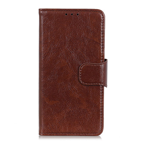 Custodia Portafoglio In Pelle Cover con Supporto per Xiaomi Redmi Note 9S Marrone