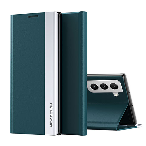 Custodia Portafoglio In Pelle Cover con Supporto Q01H per Samsung Galaxy S21 Plus 5G Verde