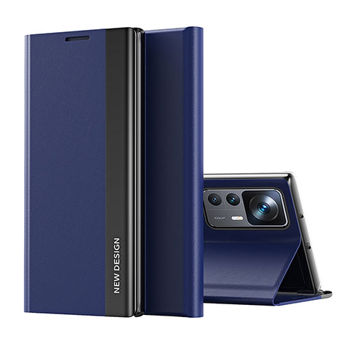 Custodia Portafoglio In Pelle Cover con Supporto Q01H per Xiaomi Mi 12T Pro 5G Blu