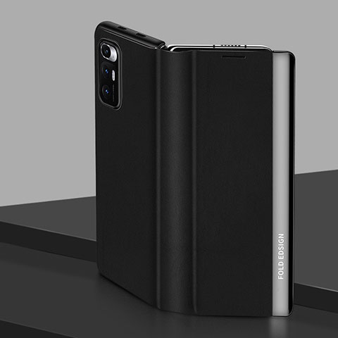 Custodia Portafoglio In Pelle Cover con Supporto Q01H per Xiaomi Mix Fold 5G Nero