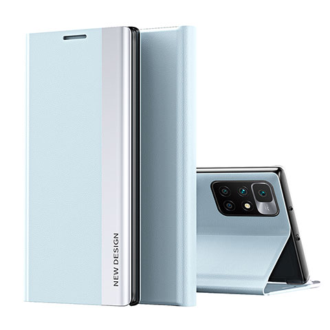 Custodia Portafoglio In Pelle Cover con Supporto Q01H per Xiaomi Redmi Note 11 4G (2021) Cielo Blu