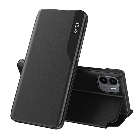 Custodia Portafoglio In Pelle Cover con Supporto Q02H per Xiaomi Poco C51 Nero