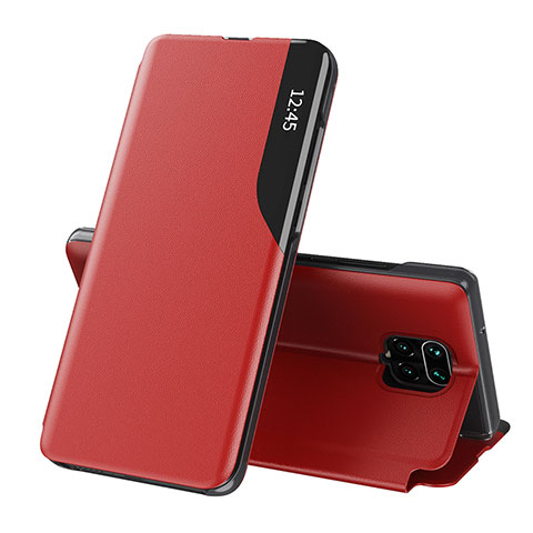 Custodia Portafoglio In Pelle Cover con Supporto Q02H per Xiaomi Poco M2 Pro Rosso