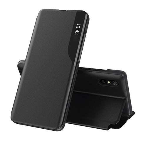 Custodia Portafoglio In Pelle Cover con Supporto Q02H per Xiaomi Redmi 9A Nero