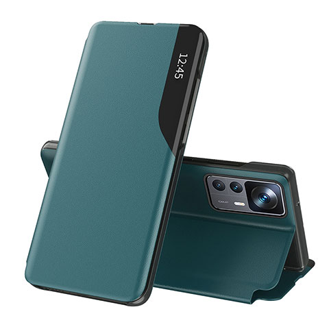 Custodia Portafoglio In Pelle Cover con Supporto Q02H per Xiaomi Redmi K50 Ultra 5G Verde