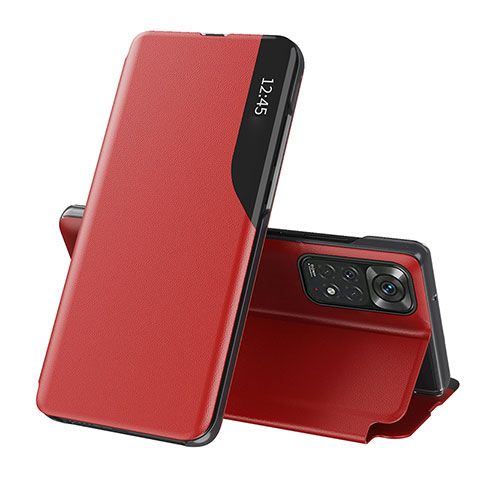 Custodia Portafoglio In Pelle Cover con Supporto Q02H per Xiaomi Redmi Note 11 4G (2022) Rosso