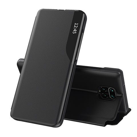 Custodia Portafoglio In Pelle Cover con Supporto Q02H per Xiaomi Redmi Note 9S Nero