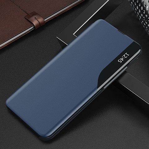 Custodia Portafoglio In Pelle Cover con Supporto Q03H per Xiaomi Poco M5S Blu