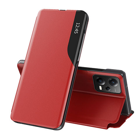 Custodia Portafoglio In Pelle Cover con Supporto Q03H per Xiaomi Redmi Note 12 5G Rosso