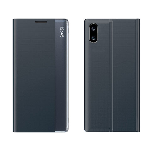 Custodia Portafoglio In Pelle Cover con Supporto Q04H per Xiaomi Redmi 9AT Grigio Scuro