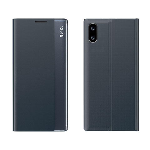 Custodia Portafoglio In Pelle Cover con Supporto Q04H per Xiaomi Redmi 9i Grigio Scuro