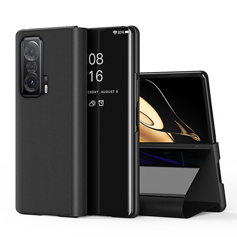 Custodia Portafoglio In Pelle Cover con Supporto QH1 per Huawei Honor Magic V 5G Nero