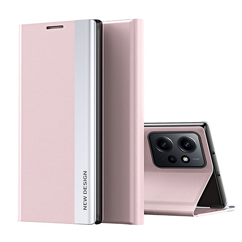 Custodia Portafoglio In Pelle Cover con Supporto QH2 per Xiaomi Redmi Note 12 4G Oro Rosa