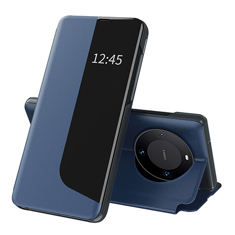 Custodia Portafoglio In Pelle Cover con Supporto QH3 per Huawei Mate 60 Pro+ Plus Blu