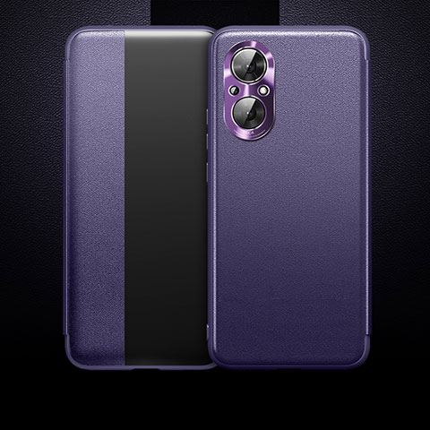 Custodia Portafoglio In Pelle Cover con Supporto QK1 per Huawei Nova 9 SE Viola