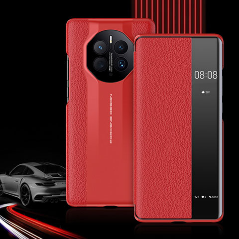 Custodia Portafoglio In Pelle Cover con Supporto QK2 per Huawei Mate 50 Pro Rosso