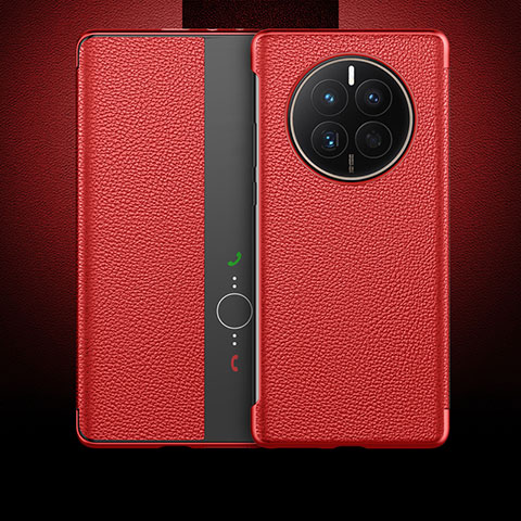 Custodia Portafoglio In Pelle Cover con Supporto QK3 per Huawei Mate 50 Rosso