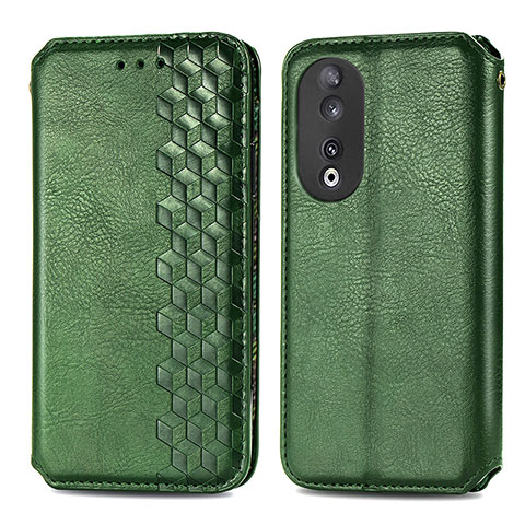 Custodia Portafoglio In Pelle Cover con Supporto S01D per Huawei Honor 90 5G Verde