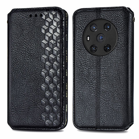 Custodia Portafoglio In Pelle Cover con Supporto S01D per Huawei Honor Magic3 5G Nero