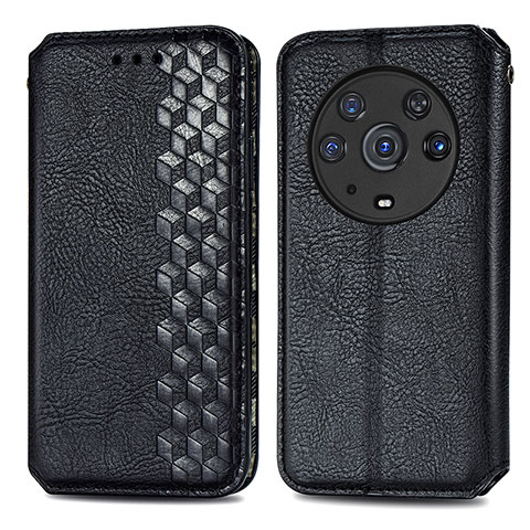 Custodia Portafoglio In Pelle Cover con Supporto S01D per Huawei Honor Magic3 Pro 5G Nero