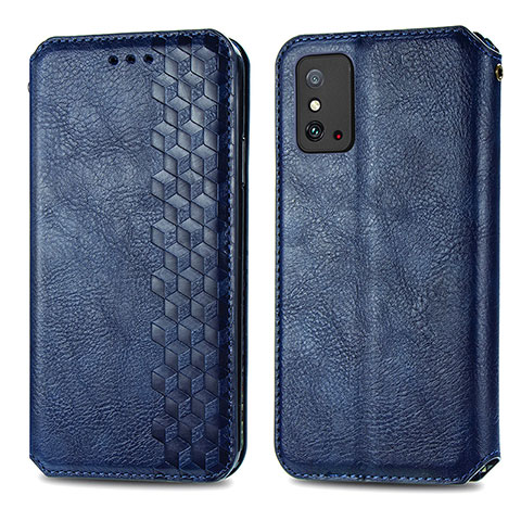 Custodia Portafoglio In Pelle Cover con Supporto S01D per Huawei Honor X10 Max 5G Blu