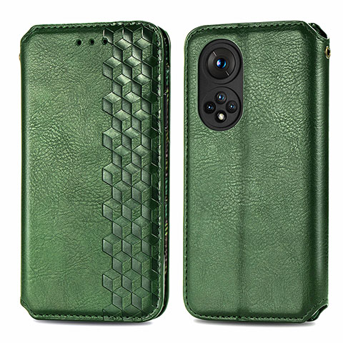 Custodia Portafoglio In Pelle Cover con Supporto S01D per Huawei Nova 9 Pro Verde