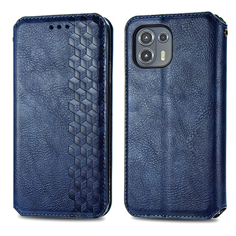 Custodia Portafoglio In Pelle Cover con Supporto S01D per Motorola Moto Edge 20 Lite 5G Blu