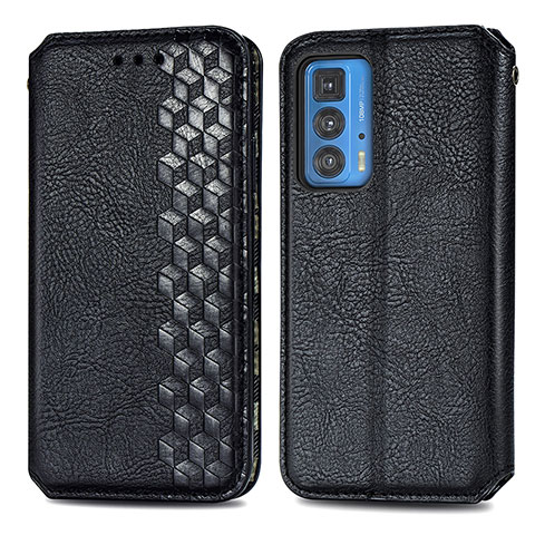 Custodia Portafoglio In Pelle Cover con Supporto S01D per Motorola Moto Edge S Pro 5G Nero