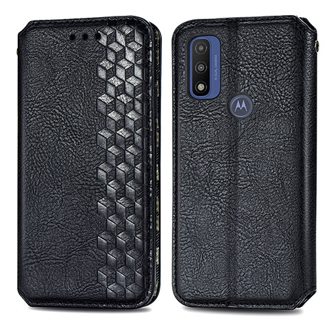 Custodia Portafoglio In Pelle Cover con Supporto S01D per Motorola Moto G Pure Nero